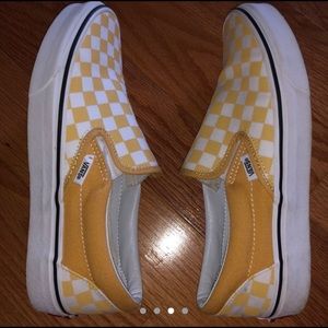 Yellow Checkered Vans